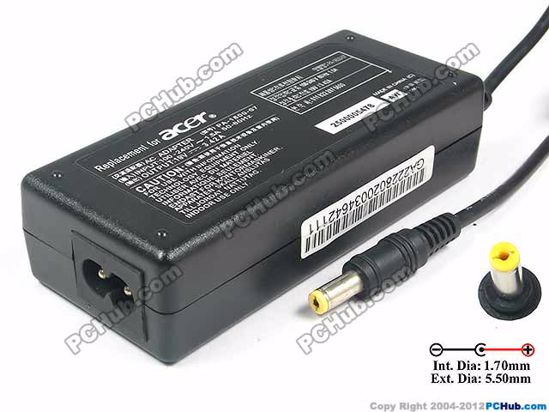 For Acer Laptop AC Adapter Compatible 19V 3.42A, 5.5/1.7mm, 2-Prong, New For Acer Laptop AC Adapter Compatible 19V 3.42A, 5.5/1.7mm, 2-Prong, New