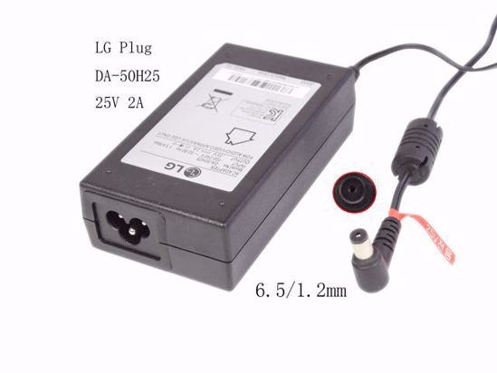 LG Common Item (LG) AC Adapter 20V Above 25V 2A, LG Plug, DA-50H25 6.5/1.2mm, 3-Prong LG Common Item (LG) AC Adapter 20V Above 25V 2A, LG Plug, DA-50H25 6.5/1.2mm, 3-Prong
